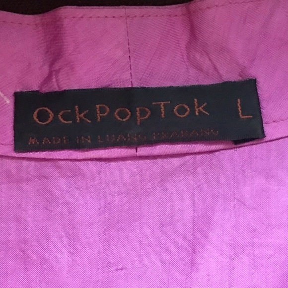 Ockpoptok Beautiful Silk Pink Tie In Front Half Sleeve’s  Blouse  Size L - Picture 8 of 11